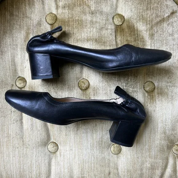 Everlane The Day Heel black leather made in italy 7.5 - Picture 7 of 12
